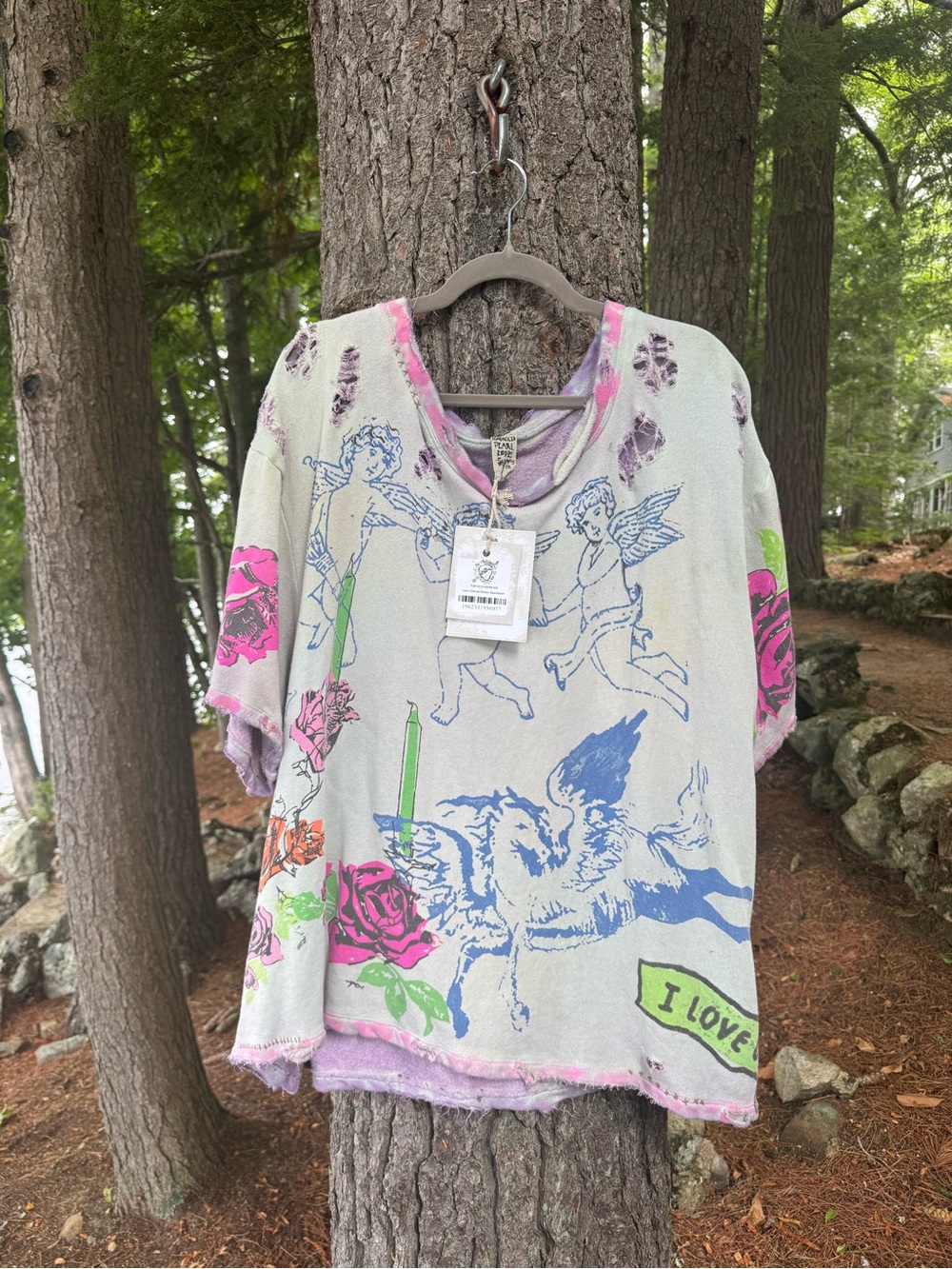 Magnolia Pearl OOAK Love Cherub Vetiver Sweatshirt